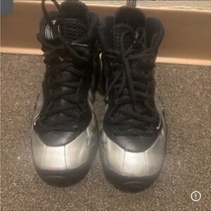 Nike Black and Silver Sneakers